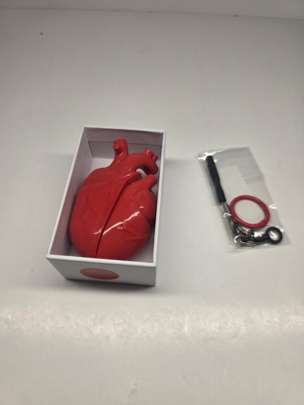 Lusavern Anatomical Heart Shaped AirPods 4th Gen Red Silicone Protective Cover